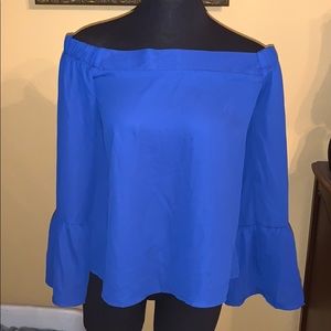 NWT Caramela Off the Shoulder Top, Royal, Sz M